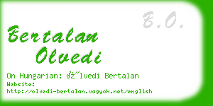 bertalan olvedi business card